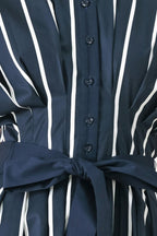 [PREORDER] PINSTRIPE STORY WOVEN MIDI DRESS Flying Tomato