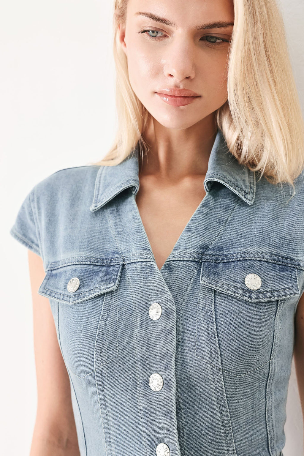 CLASSIC FLOW DENIM MIDI DRESS Flying Tomato