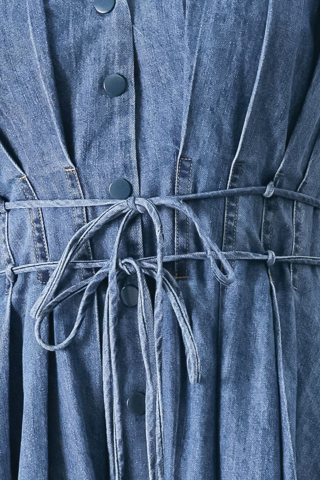MIDNIGHT FLOW DENIM MIDI DRESS Flying Tomato