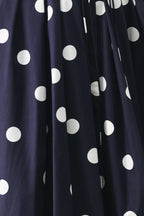 BLUE MOON DOT WOVEN MIDI DRESS Flying Tomato