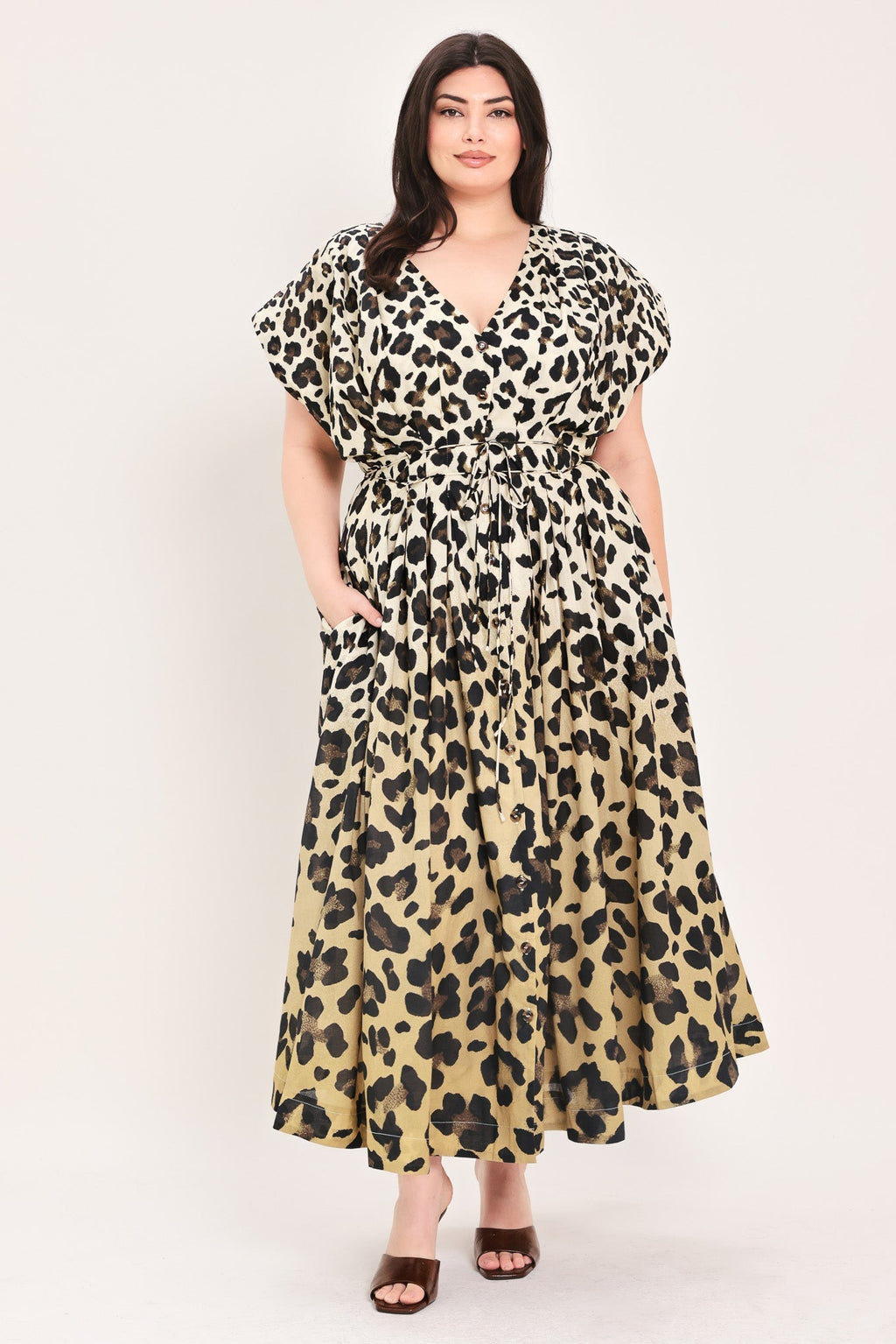 WILD MUSE WOVEN MIDI DRESS Flying Tomato