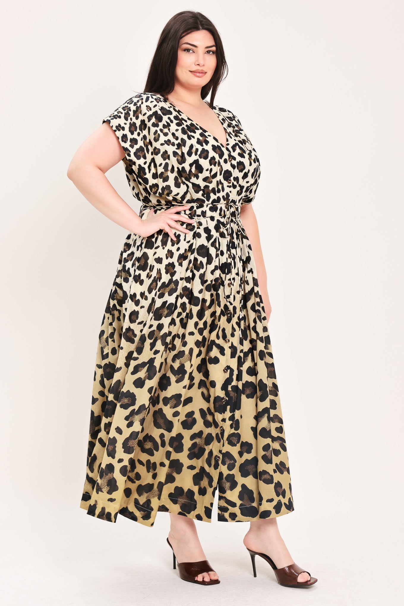 WILD MUSE WOVEN MIDI DRESS Flying Tomato