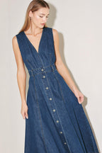 PARIS IN  DENIM MIDI DRESS Flying Tomato