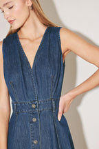 PARIS IN  DENIM MIDI DRESS Flying Tomato