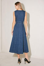 PARIS IN  DENIM MIDI DRESS Flying Tomato