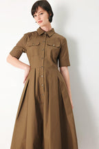 DESERT ICON WOVEN MIDI SHIRT DRESS Flying Tomato