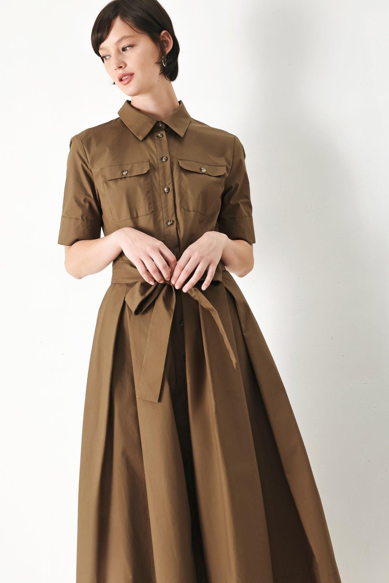 DESERT ICON WOVEN MIDI SHIRT DRESS Flying Tomato