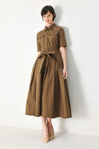 DESERT ICON WOVEN MIDI SHIRT DRESS Flying Tomato