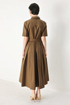 DESERT ICON WOVEN MIDI SHIRT DRESS Flying Tomato