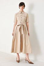 DESERT ICON WOVEN MIDI SHIRT DRESS Flying Tomato