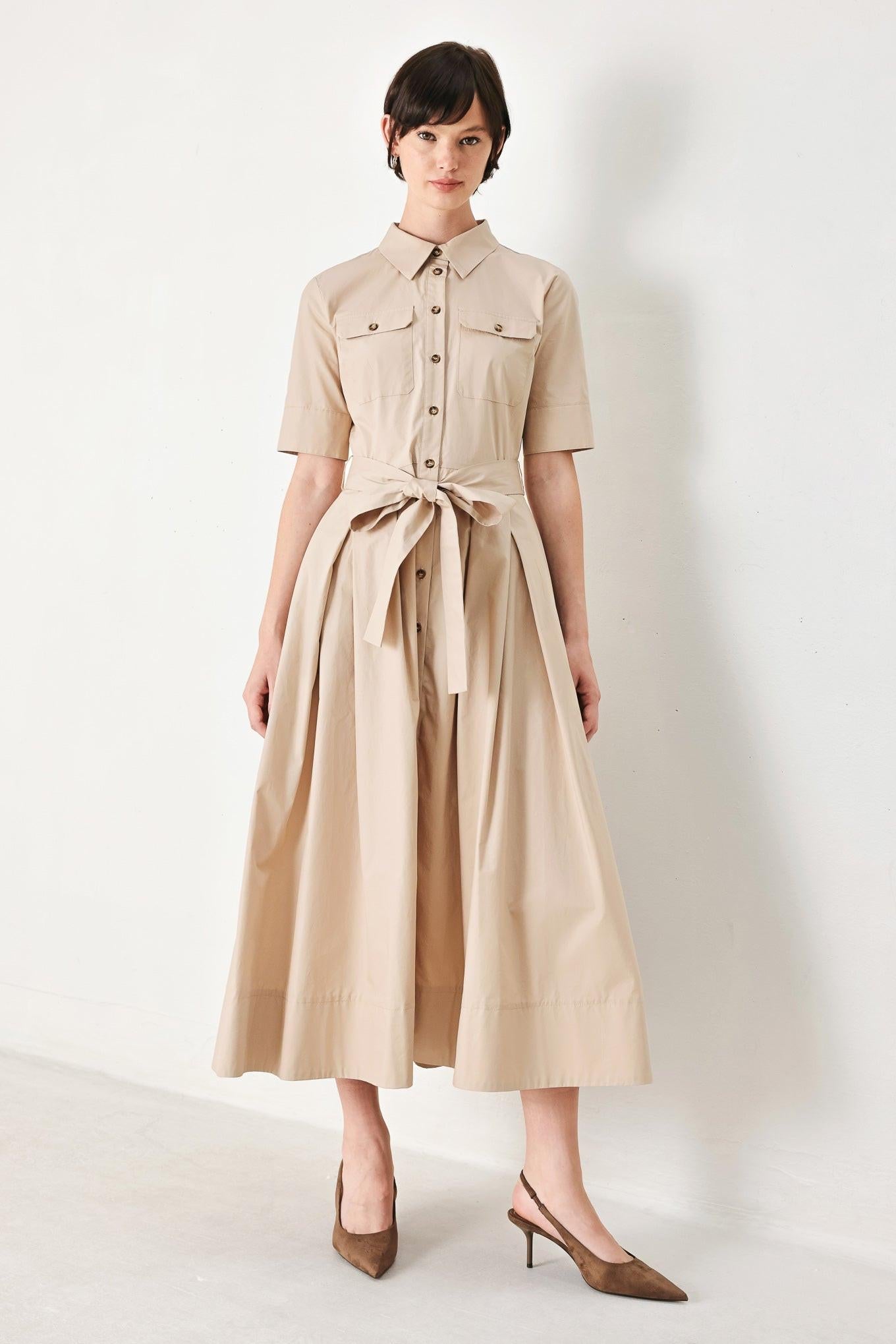DESERT ICON WOVEN MIDI SHIRT DRESS Flying Tomato