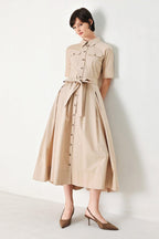 DESERT ICON WOVEN MIDI SHIRT DRESS Flying Tomato