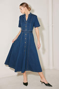 SATURN STREET DENIM MIDI DRESS Flying Tomato