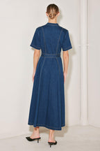 SATURN STREET DENIM MIDI DRESS Flying Tomato