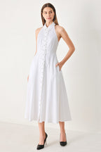 ANGEL CHARM WOVEN MIDI DRESS Flying Tomato