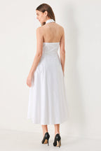 ANGEL CHARM WOVEN MIDI DRESS Flying Tomato