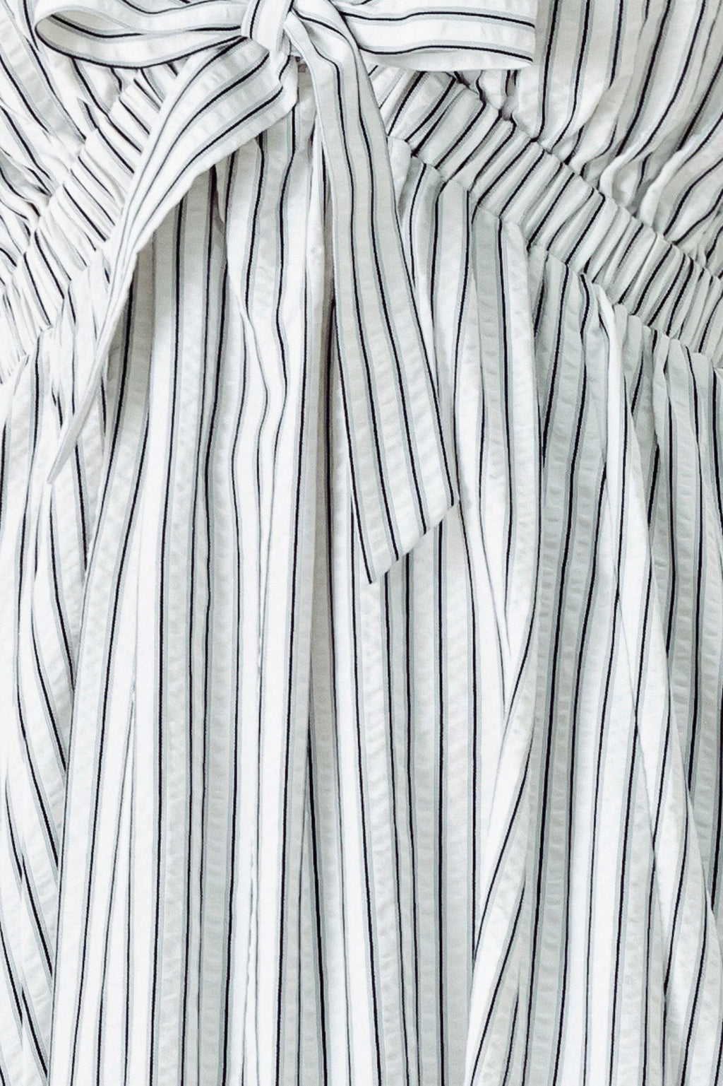 WHISPER STRIPE WOVEN MIDI DRESS Flying Tomato