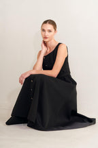 PARIS AFTER DARK WOVEN MIDI DRESS Flying Tomato