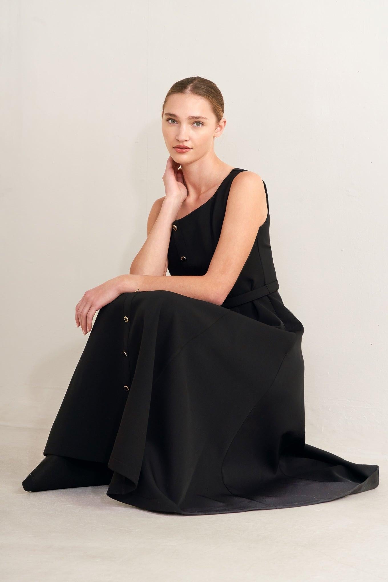 PARIS AFTER DARK WOVEN MIDI DRESS Flying Tomato