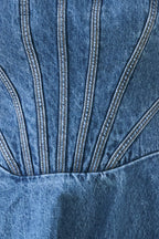 VINTAGE SHAPE DENIM MINI DRESS Flying Tomato