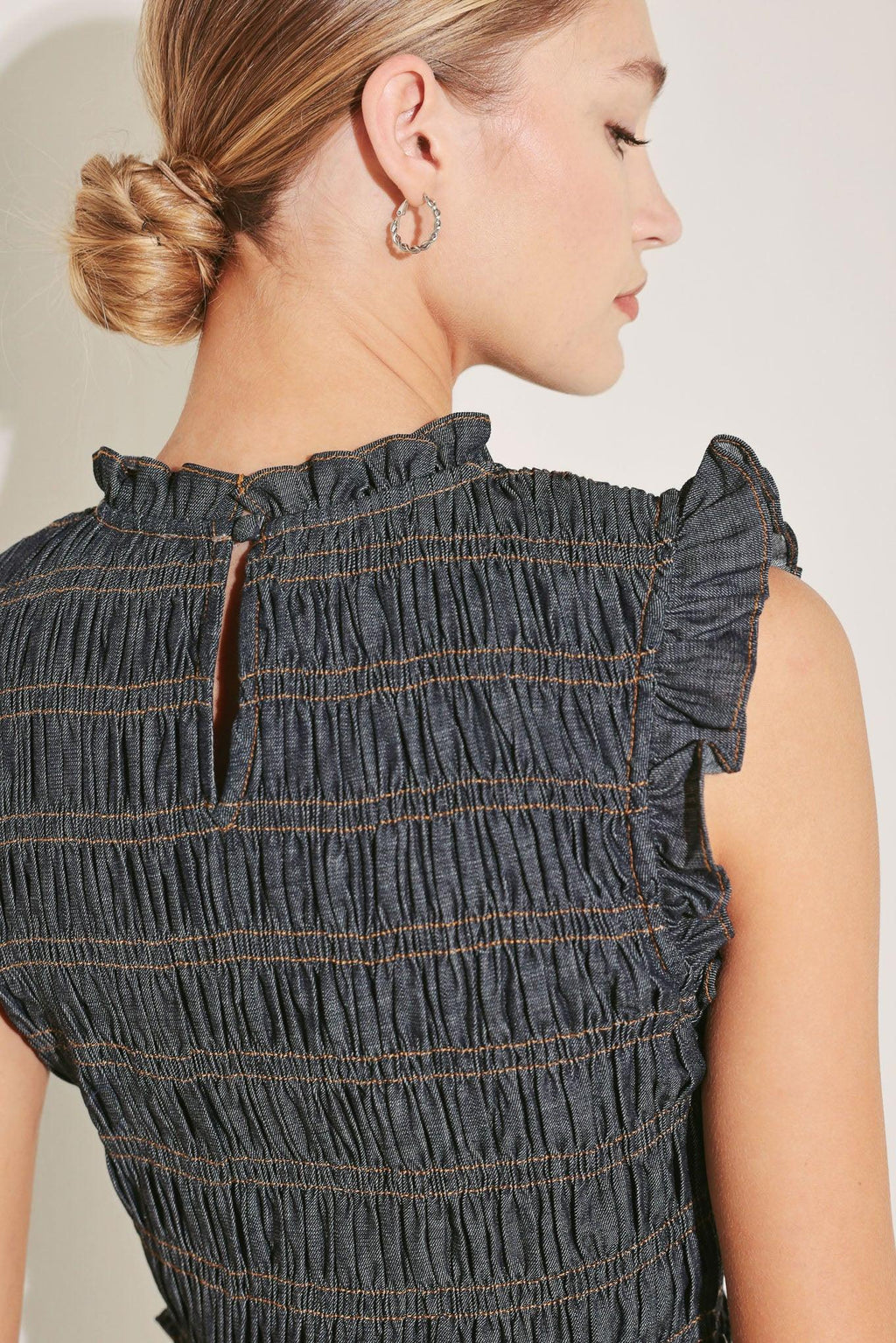ROMANTIC REVERIE DENIM MIDI DRESS Flying Tomato