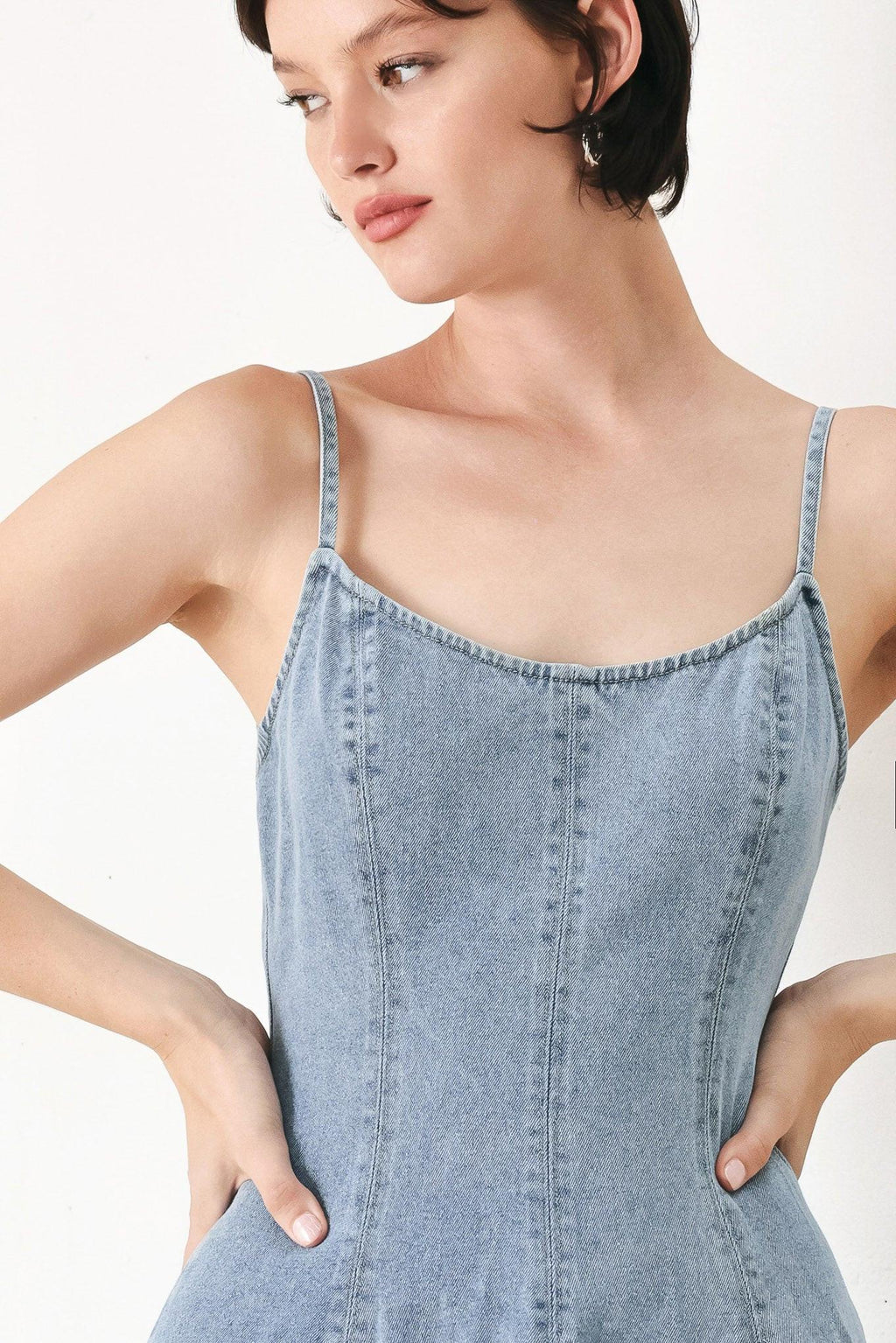 CLOUD NINETTE DENIM MIDI DRESS Flying Tomato