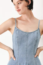 CLOUD NINETTE DENIM MIDI DRESS Flying Tomato