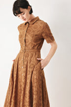 TIMELESS LOVE WOVEN EYELET MIDI DRESS Flying Tomato