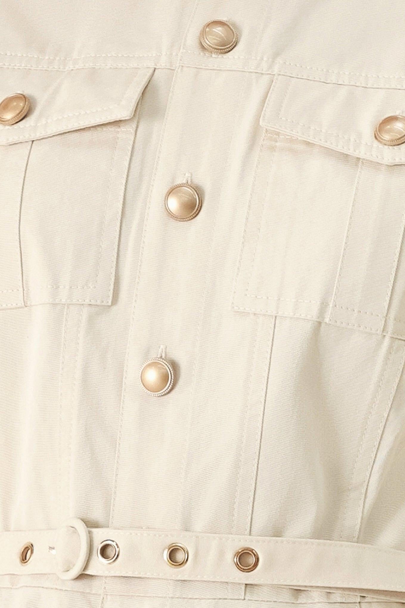 NEUTRAL COMMAND WOVEN SHIRT DRESS Flying Tomato