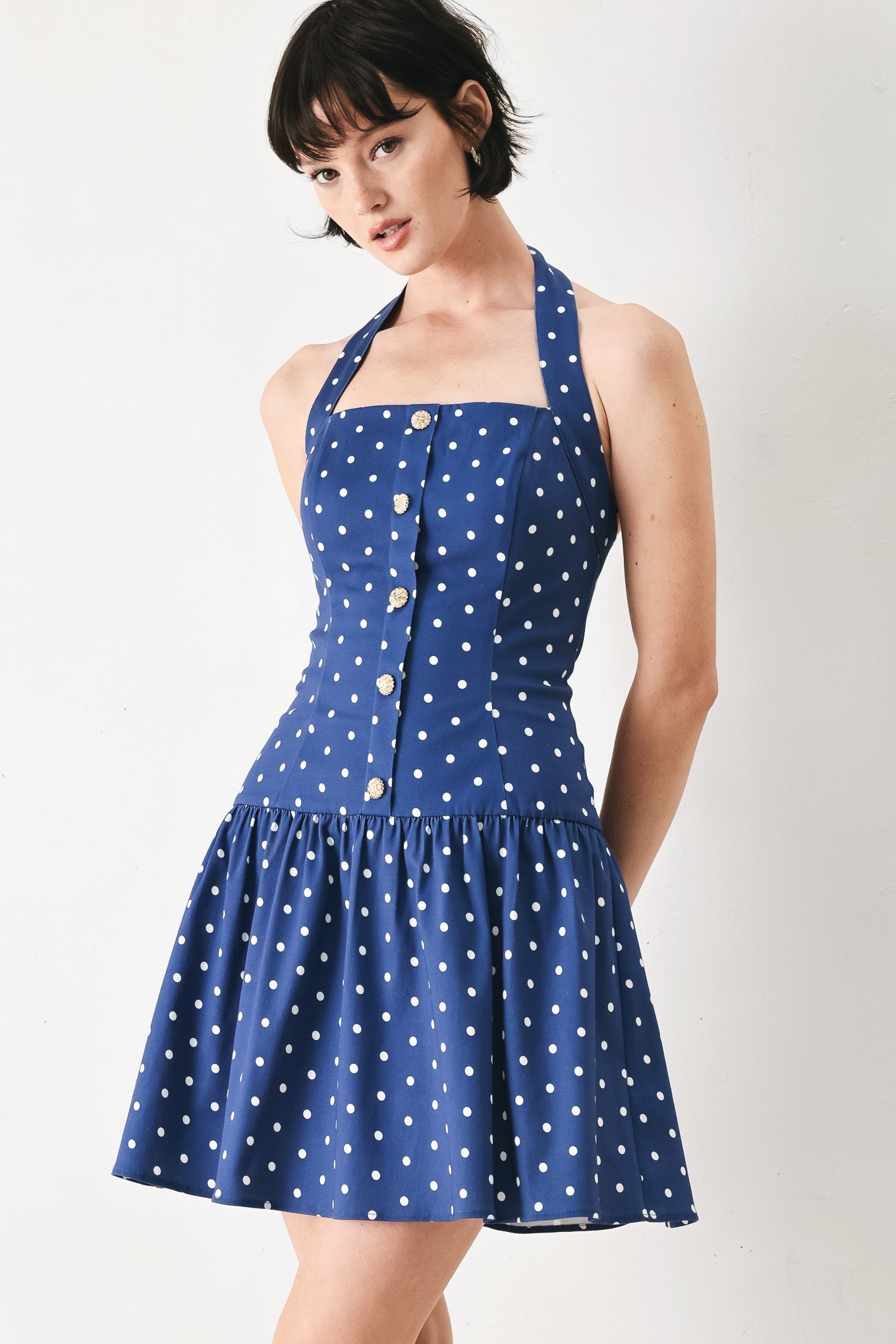 DOTS & DREAMS WOVEN MINI DRESS Flying Tomato