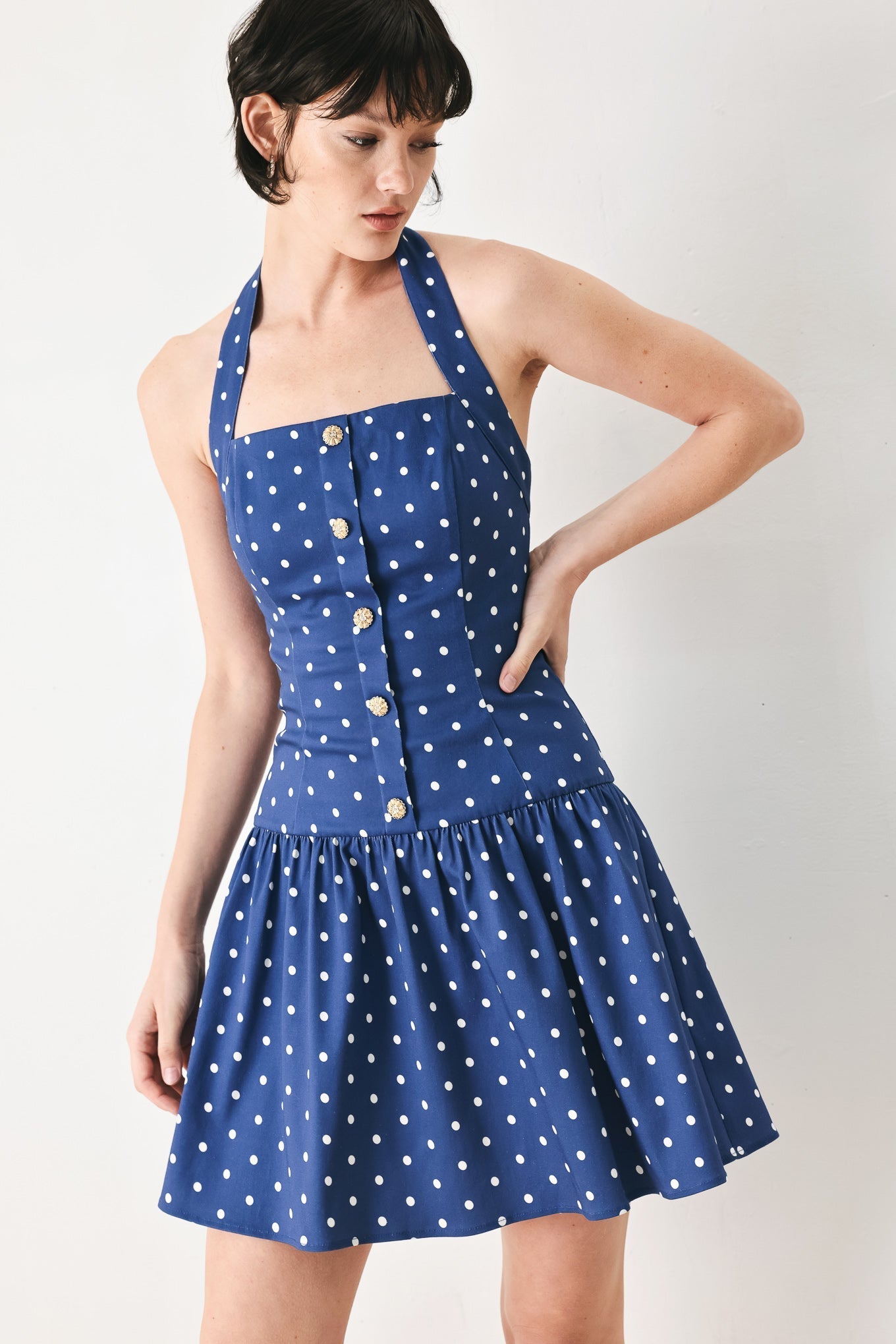 DOTS & DREAMS WOVEN MINI DRESS Flying Tomato