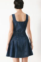 BABY BLUE LOVE DENIM MINI DRESS Flying Tomato