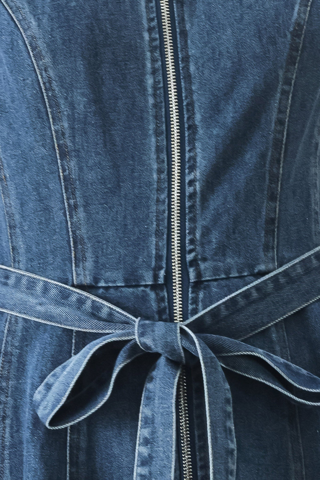 INDIGO SILHOUETTE DENIM MIDI DRESS Flying Tomato