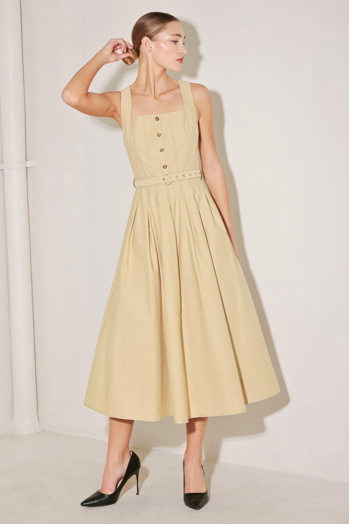 SAHARA GRACE WOVEN MIDI DRESS Flying Tomato