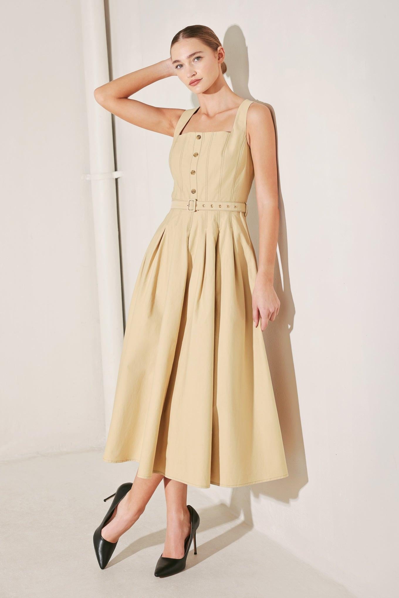 SAHARA GRACE WOVEN MIDI DRESS Flying Tomato