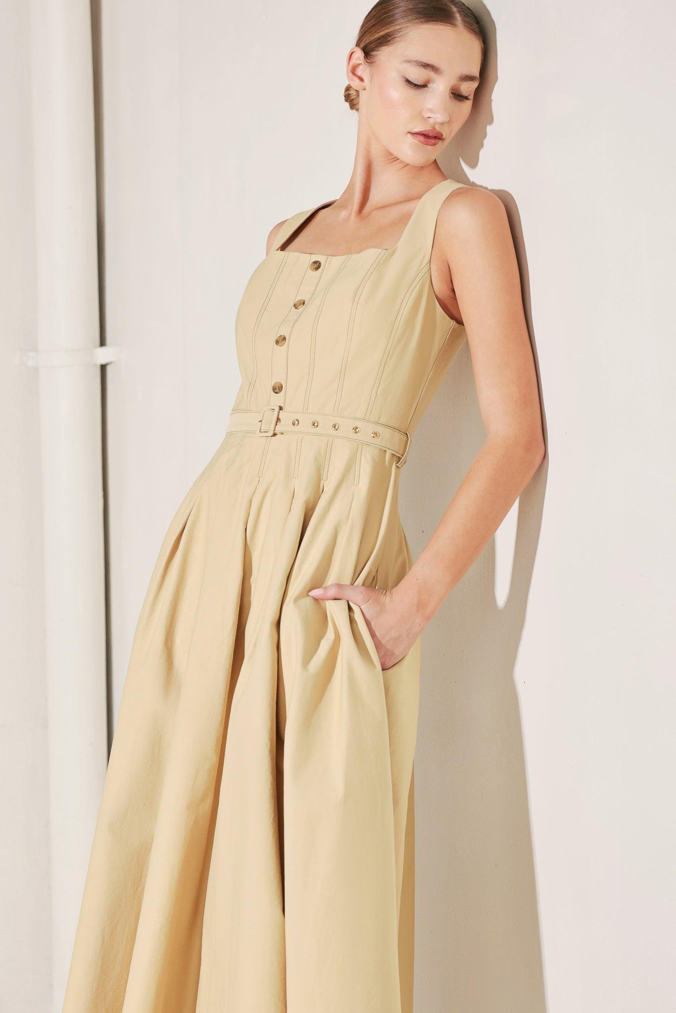 SAHARA GRACE WOVEN MIDI DRESS Flying Tomato