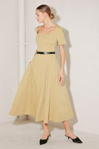 [PREORDER] WARM STONE EDIT WOVEN MIDI DRESS Flying Tomato