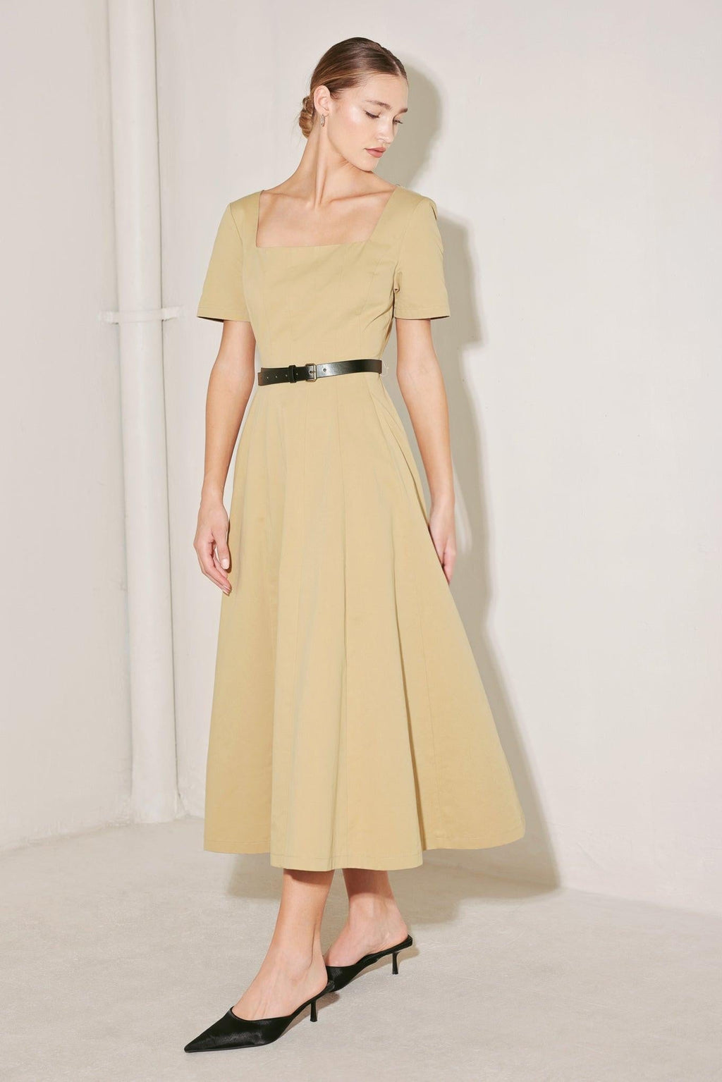[PREORDER] WARM STONE EDIT WOVEN MIDI DRESS Flying Tomato