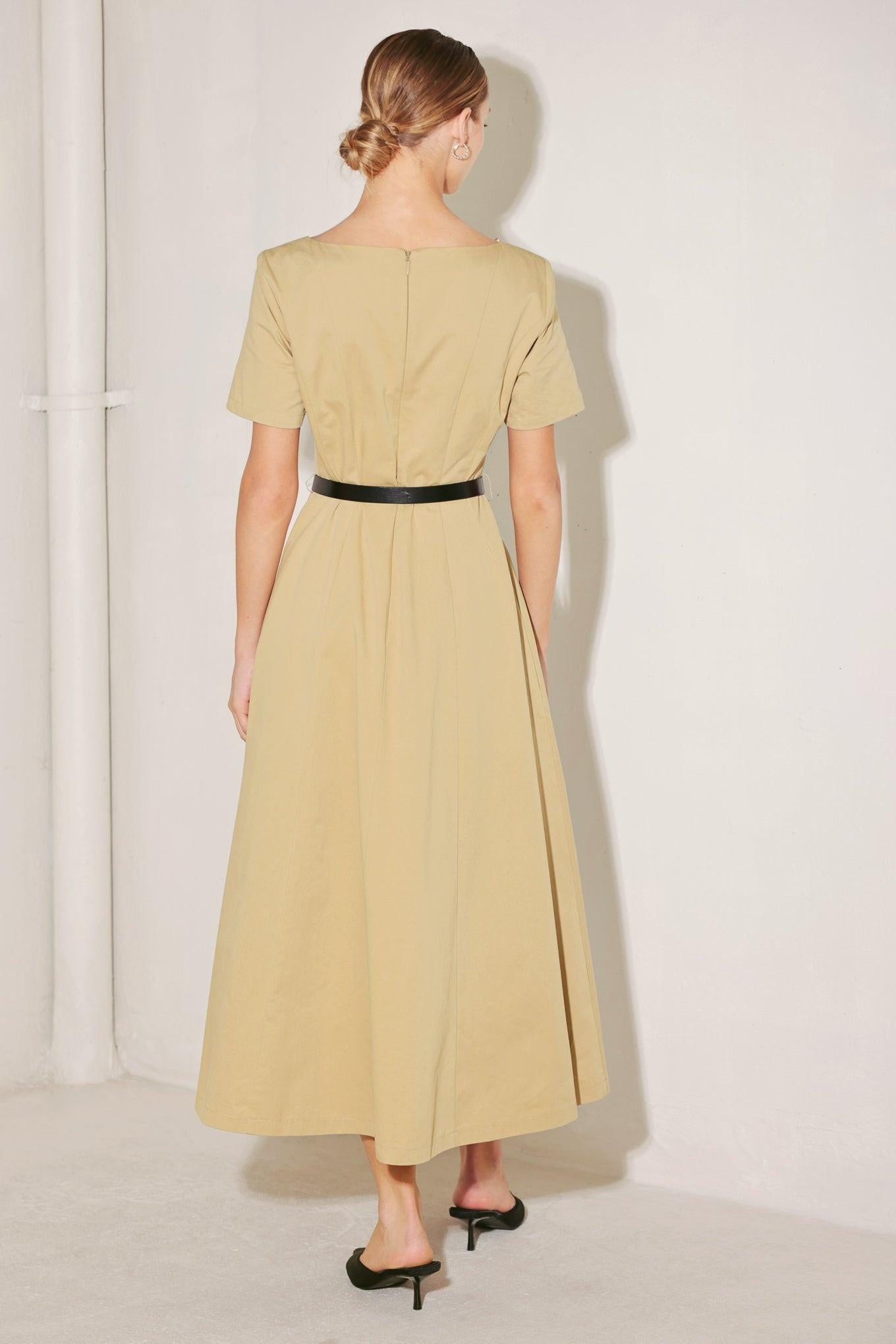 [PREORDER] WARM STONE EDIT WOVEN MIDI DRESS Flying Tomato