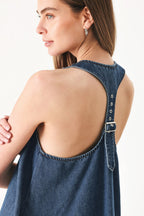 BLUE BREEZE DENIM MINI DRESS Flying Tomato