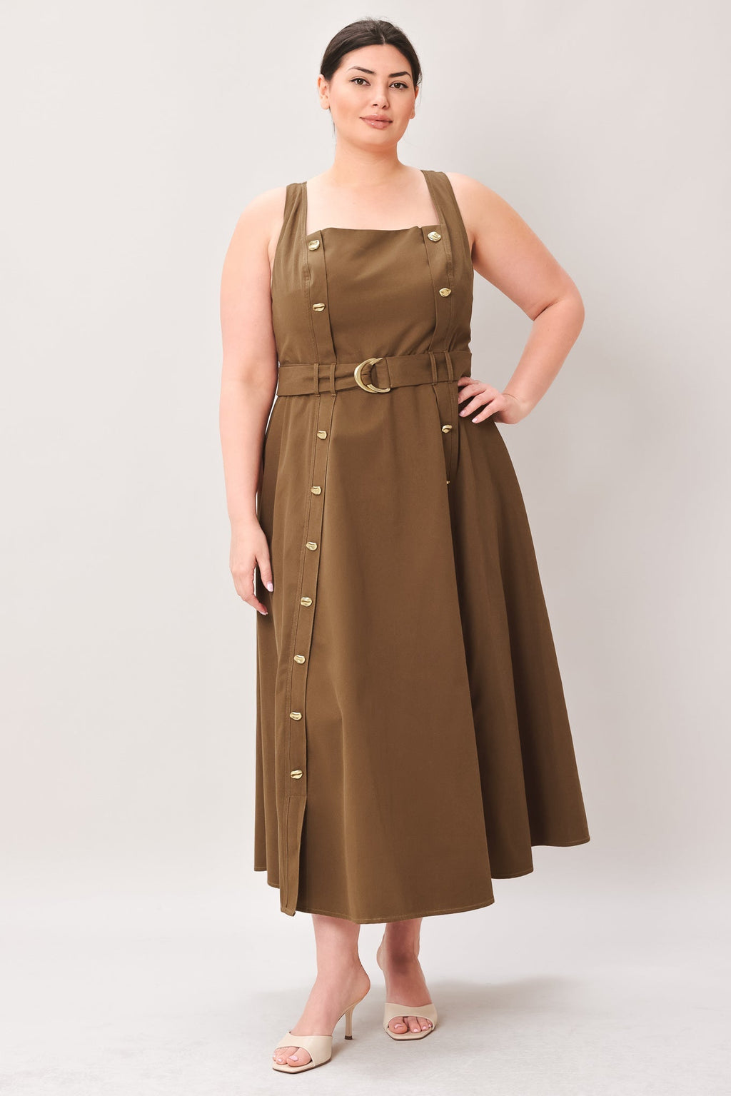 SWEET SIENNA WOVEN MIDI DRESS Flying Tomato