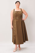 SWEET SIENNA WOVEN MIDI DRESS Flying Tomato