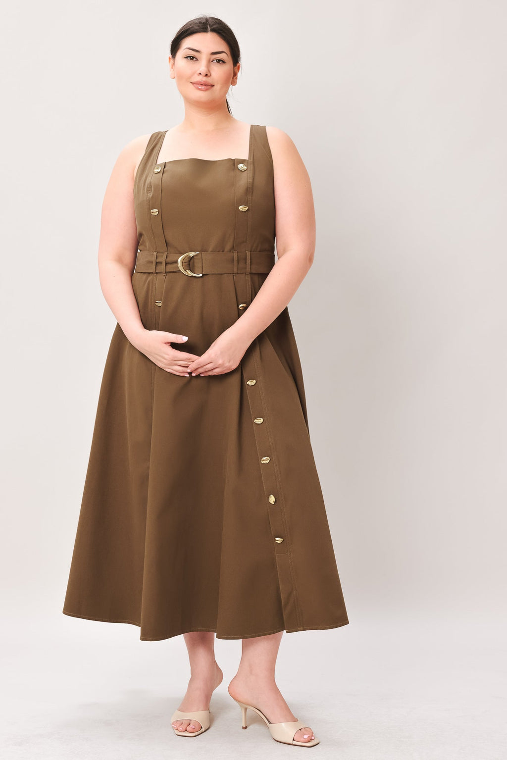 SWEET SIENNA WOVEN MIDI DRESS Flying Tomato