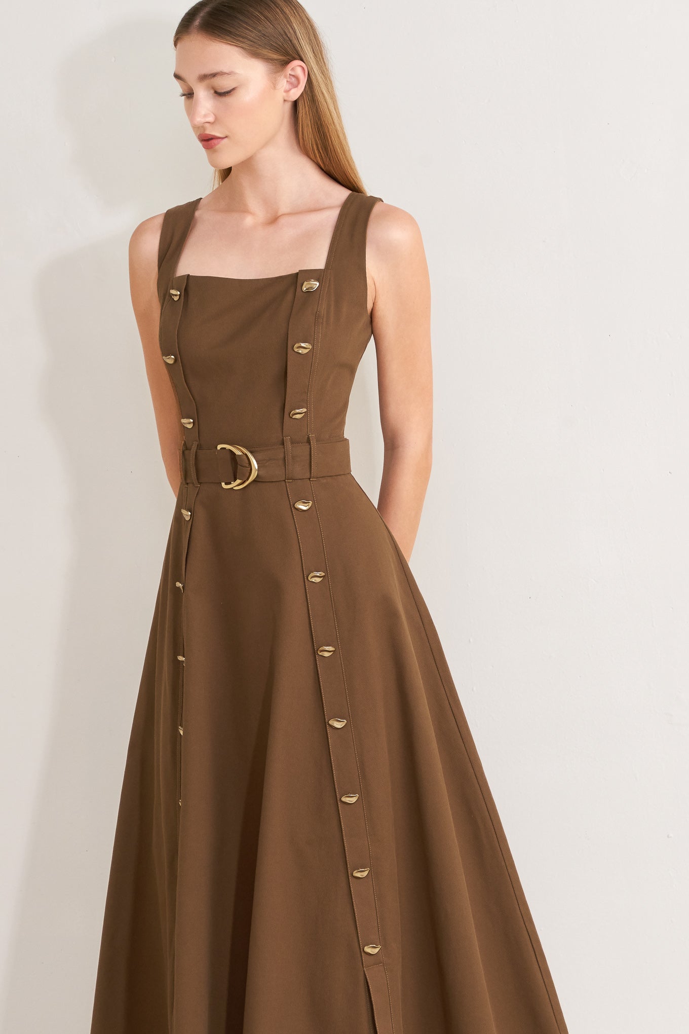 SWEET SIENNA WOVEN MIDI DRESS Flying Tomato
