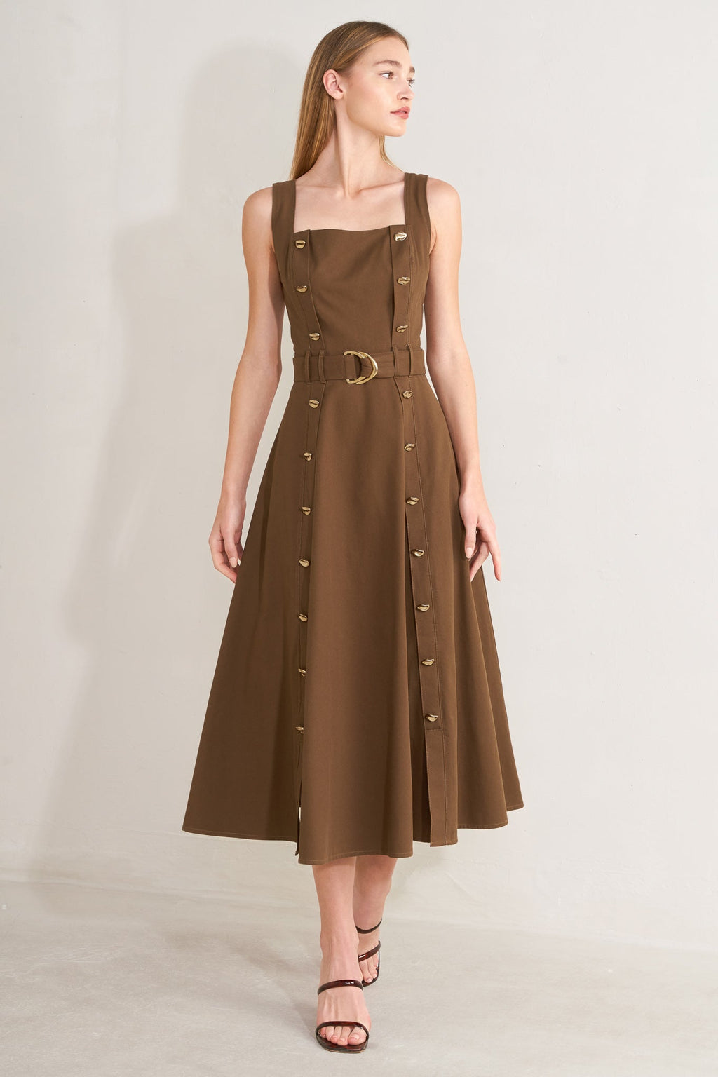 SWEET SIENNA WOVEN MIDI DRESS Flying Tomato