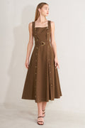 SWEET SIENNA WOVEN MIDI DRESS Flying Tomato