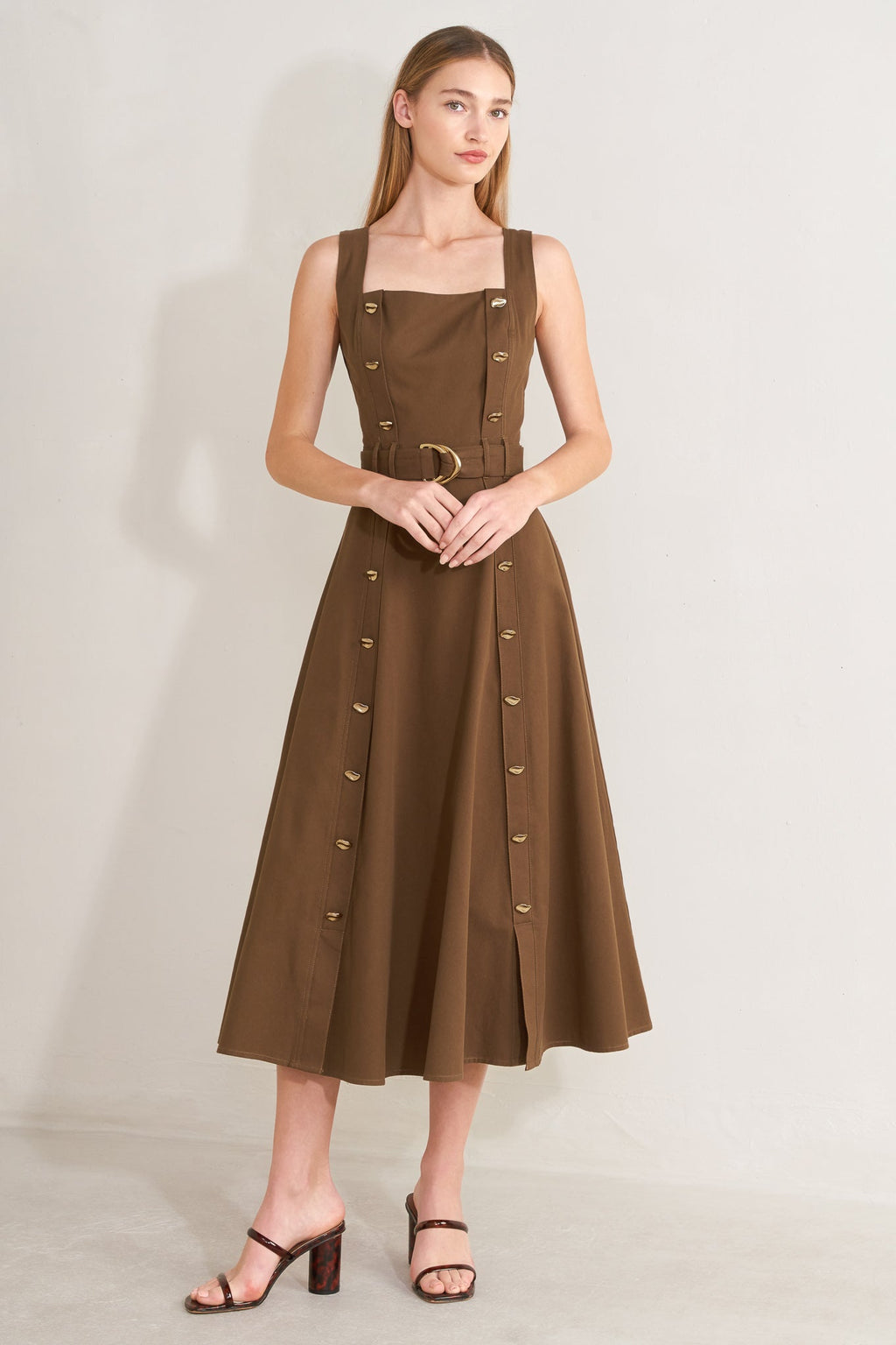 SWEET SIENNA WOVEN MIDI DRESS Flying Tomato