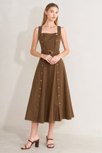 SWEET SIENNA WOVEN MIDI DRESS Flying Tomato