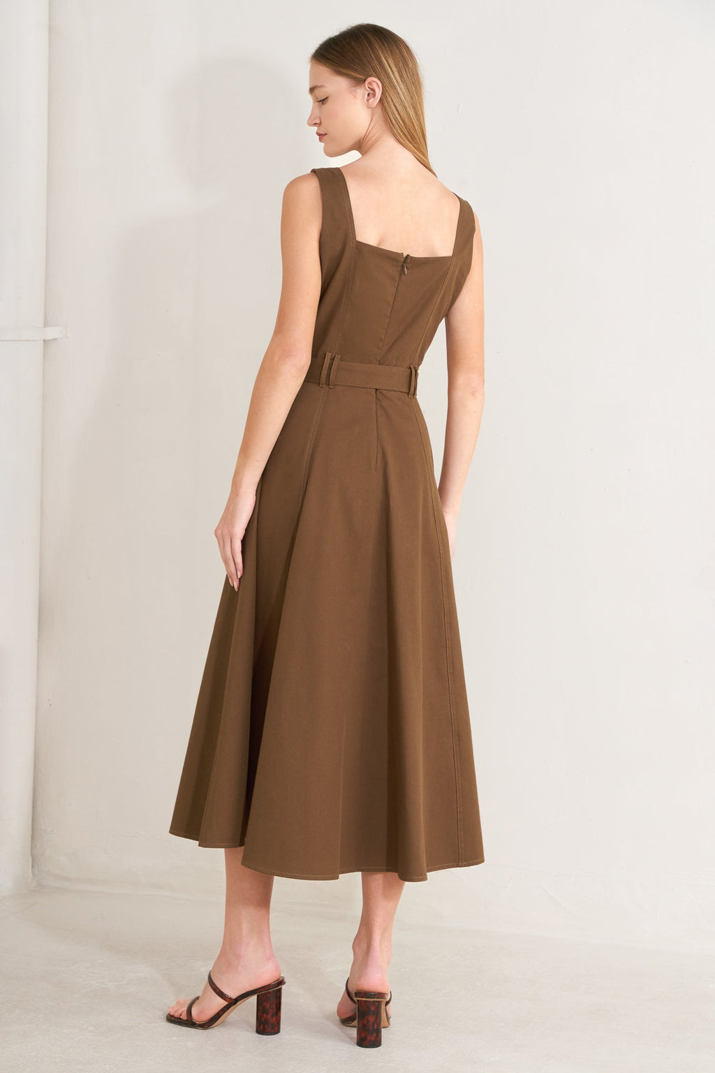 SWEET SIENNA WOVEN MIDI DRESS Flying Tomato