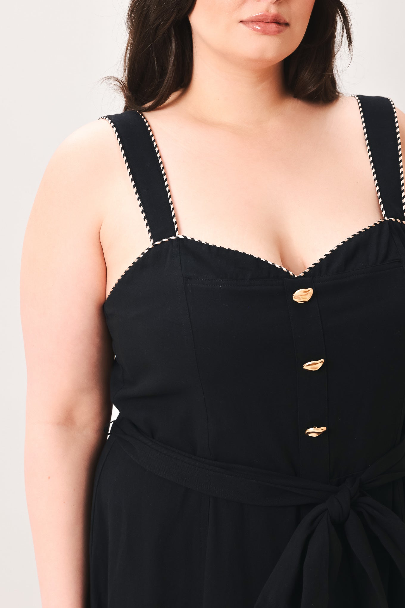 LOVELY NOIR WOVEN MIDI DRESS Flying Tomato